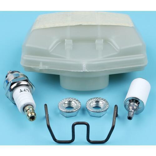 Air Fuel Filter Bar Nuts Spring Spark Plug Kit For Husqvarna 362 365 371 372 Chainsaw #503814502 NEW Parts