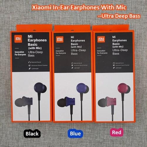 Xiaomi Mi Pistion 3 In-ear Earphone Fresh Basic Version 3.5mm Earset For Mi CC9 CC9e A3 Lite F1 F2 Redmi K20 K30 Note 8T 8A 9 9S