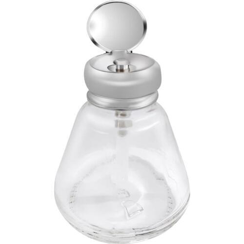 NEW-Empty Nail Polish Makeup Remover Pump Dispenser Glass Push Down Press Bottle