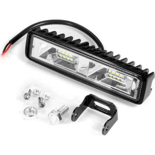 16LED Car Work Light 48W Waterproof 6000K Bright Spot Flood Car Off Road Driving Fog Lamp Bar 12-24V For Jeep Car SUV Truck