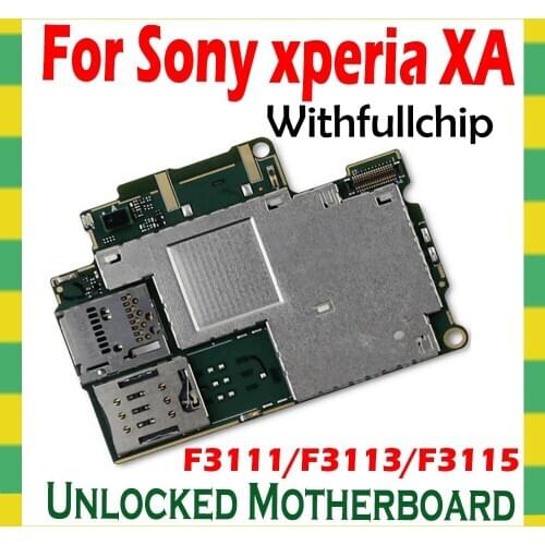 For Sony Ericsson Xperia XA F3111 F3113 F3115 with full chips mainboard unlock Motherboard Android logic board mainboard boards