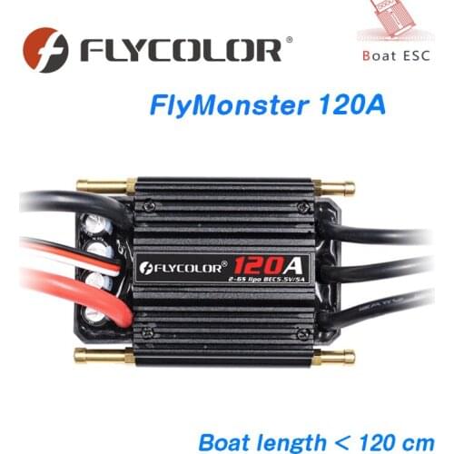 Flycolor 120A Speed Controller Brushless ESC Support 2-6S BEC 5.5V/5A for Model Ship RC Boat