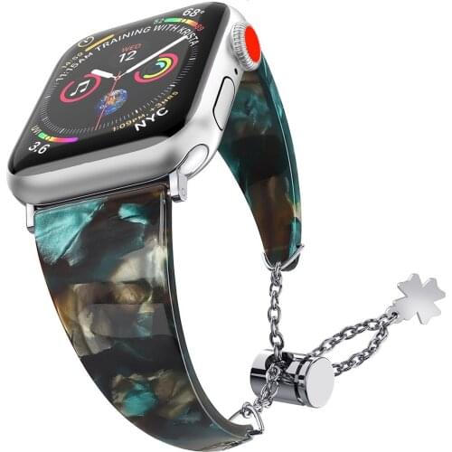 Watch Band Браслет Для apple watch 6 Resin Replacement 5 4 3 42mm 40mm 38mm 44mm Iwatch Colorful Strap Часы Браслет Correa Reloj