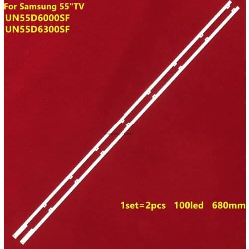 2pcs/set LED Backlight strip For Samsung UN55D6000SF UN55D6300SF UN55D6000 UN55D6300 UA55D6600 UA55D6000 BN64-01664A 2011SVS55