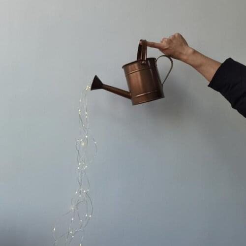 Kettle Light String Creative Garden Statue Star Shower Kettle Light Garden Art Light Fairy Light Wedding Party Lawn Light Decor