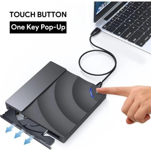 External DVD Drive High Speed USB 3.0 CD DVD Drive For Laptop Desktop Portable Slim CD DVD +/-RW Burner Player Writer Rewriter