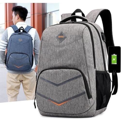 Women Men Backpack External USB Charge Waterproof Laptop Backpack Large capacity Oxford Travel Bag Casual School Bag bookbag
