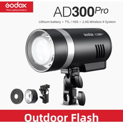Godox AD300Pro Outdoor Flash Light 300Ws TTL 2.4G 1/8000 HSS with Battery for Canon Nikon Sony Fuji Olympus Pentax