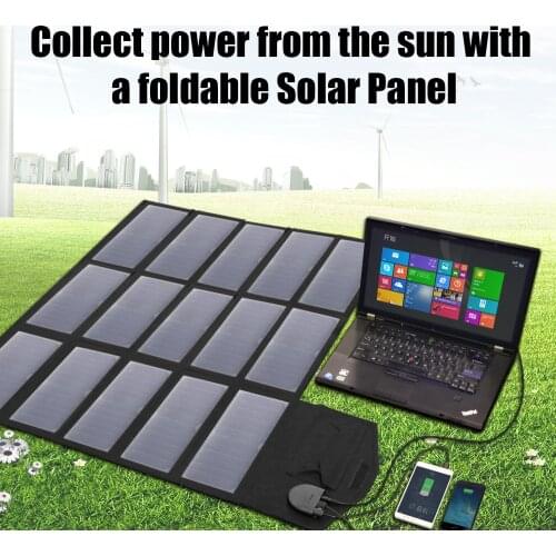 ALLPOWERS 100W Solar Panel Charger Foldable Portable Solar Charger for iPhone iPad Macbook Huawei Samsung Hp Dell Asus Acer