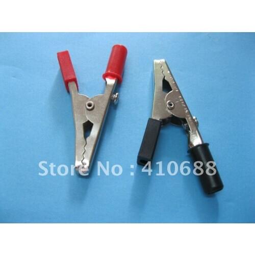 1000 Pcs Per Lot Alligator Clip Clamp Connector 55mm with Screw Red and Black Color HIGH Quality HOT Sale