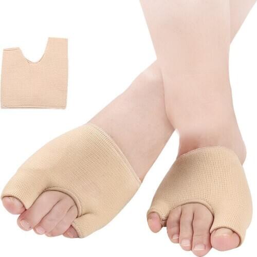 2 Pairs/Lot High-Elastic Nylon Thick U-Shaped Thread Forefoot Pad To Protect The Big Foot Bone As Care Cover Socks
