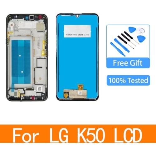 6.26" Original Screen For LG K50 LCD Display Touch Panel Screen Digitizer Assembly With Frame Replacement