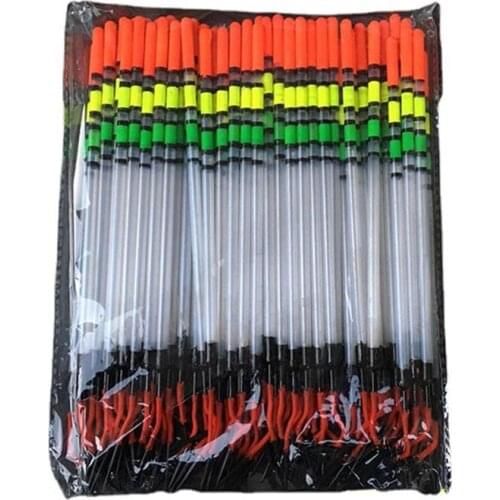 80pcs Thickened Fishing Float, Plastic Traditional Fish Float, Crystal Float, Vertical Nylon Bleaching, Sea Drift Fishing Gear