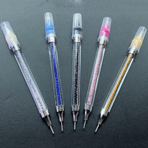 DIY Diamond Nail Art Pen Tool Accessories Rhinestones Head Diamond Point Drill Pen Diamond Nail Art Handmade Tool