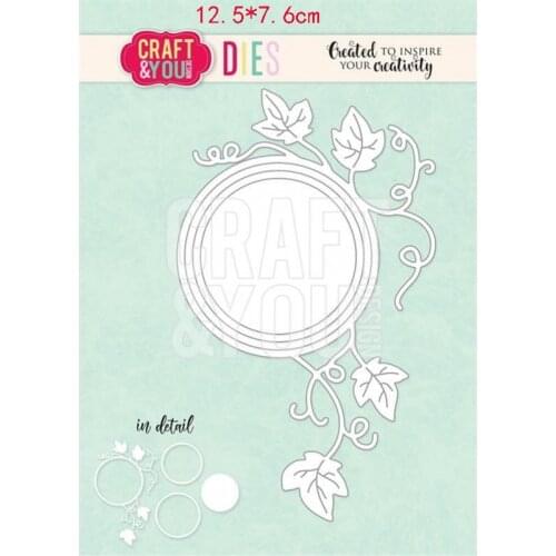 CH 2021 New Arrival Circle Leave Metal Cutting Dies Embossing Scrapbooking Stencil Craft Cut Dies For DIY Card Crafts Handmade