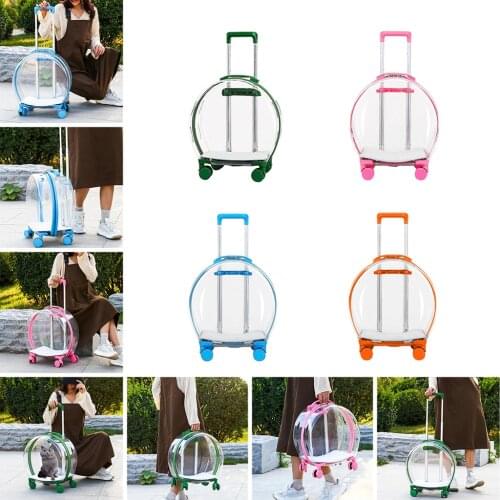 Pet Trolley Case Carrier for Cats and Puppies, Ventilated Cat Backpack Carrier, Comfort for Travel Hiking Walking Outdoor