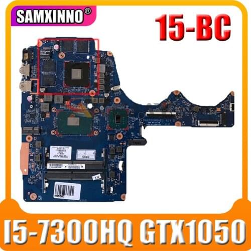 DAG35DMBAD0 15-BC motherboar For HP 15-BC 15-AX Laptop Motherboard i5-7300hq CPU GTX1050-2GB 100% original