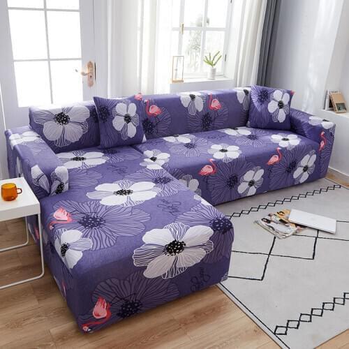 Sofa chaise longue cover Elastic Sofa Cover Modern Corner Sofa Couch Slipcover Chair Protector Living Room 1/2/3/4 Seater