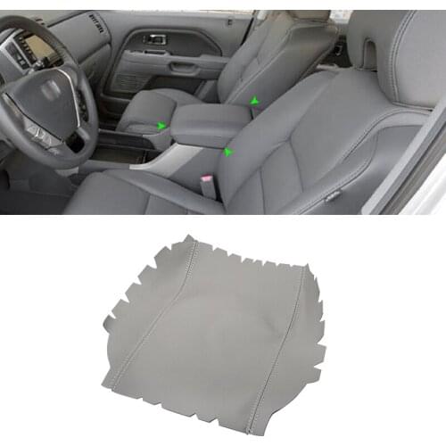 For Honda Pilot 2003 2004 2005 2006 2007 2008 Microfiber Leather Center Control Lid Armrest Box Cover Sticker Trim Gray Color