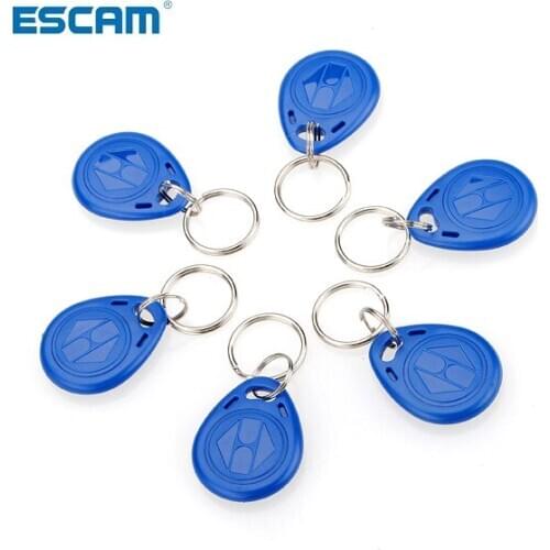 ESCAM 1pcs 125kHz RFID Proximity ID Token Tag Key Keyfobs Keychain Chain Plastic For Access System