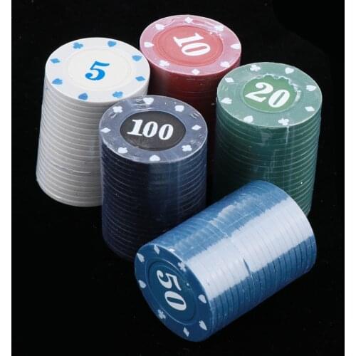 100x Casino Poker Chips Poker Tokens Casino Fun Home Gift Games 3.9cm Type