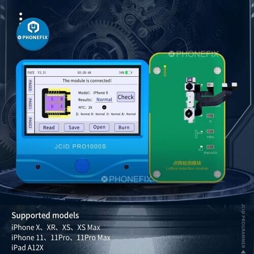 JC Pro1000S JC IFace Pro Dot Matrix Read Write Module for IPhone Face ID Repair for IPhone X-11 Pro Max Face ID Not Working