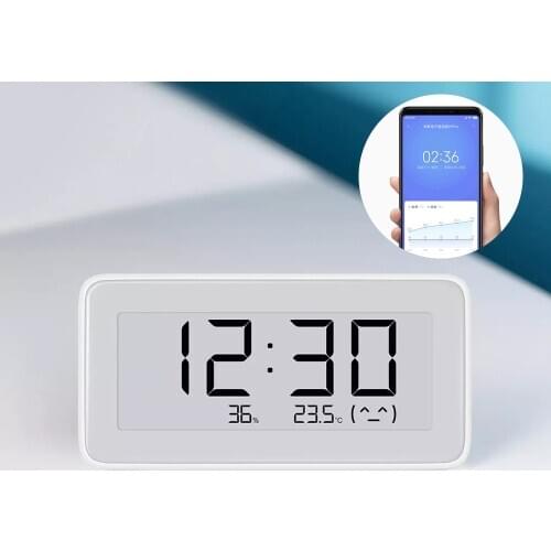 NEW Xiaomi Mijia BT4.0 Wireless Smart Electric Digital clock Indoor Hygrometer Thermometer E-ink Temperature Measuring Tools