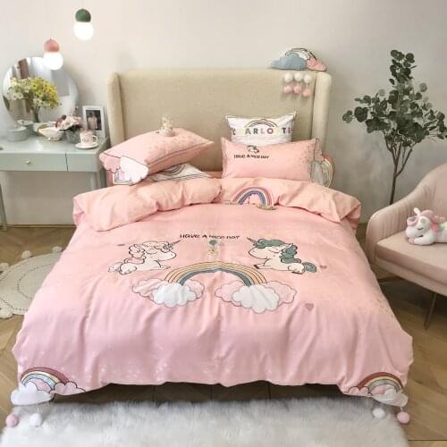 Cartoon Bedding Set Duvet Covers Queen King Size Bed Set Children Girl Duvet Cover Comforter Bedding Sets pillowcase gifts