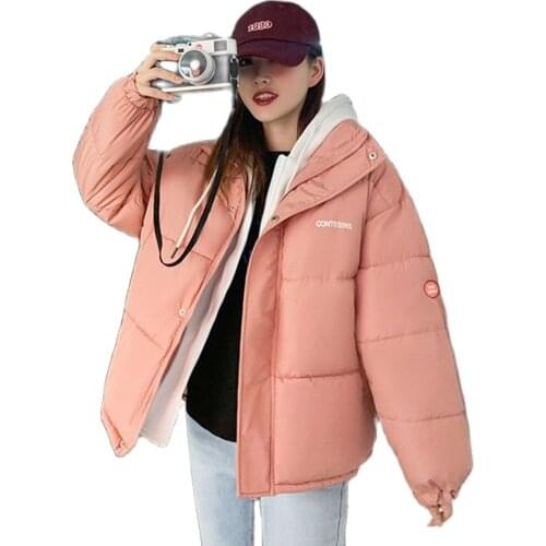 2021 New Fashion Hooded Women Winter Jacket Parka Loose Cotton Padded Warm Thicken Snow Ladies Coat Womens Jackets Overcoat