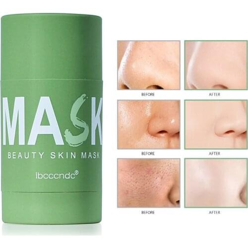 40g Green Tea Face Mask Oil-control Acne Treatment Beauty Green Tea Moisturizing Hydrating Whitening Skin Care Face Mask Mud