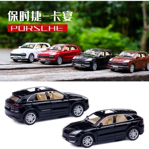 1:32 high simulation Cayenne alloy car model sound and light 6 door metal pull back toy car for children gifts