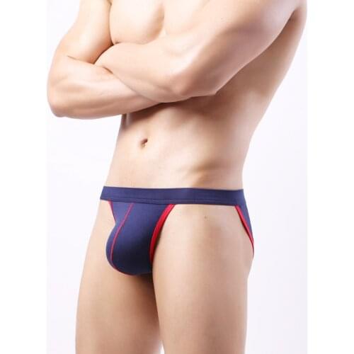 Mens Underwear Men Sexy Briefs Jockstrap Pouch Cuecas Man Cotton Panties Thongs Mesh Underpants Gay Slip Homme Briefs 1802