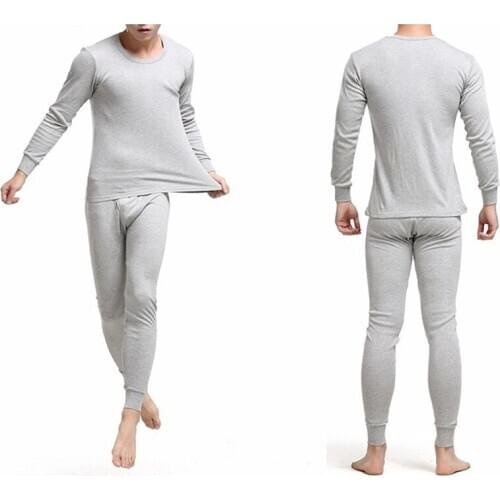 Male Thin Velvet But Warm Underwear Suits O Collar Design Stealth Clothing Mens Seamless Winter Underwear