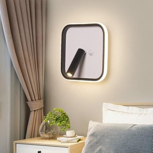 Wall lamp head of a bed bedroom contemporary and contracted led hallway stairs sitting room TV setting wall lamp