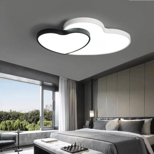 Heart Shape Light Fixtures Led Bedroom Chandelier Lamp Lights For Girls Room Bedroom Lighting Modern Design 110V House Light