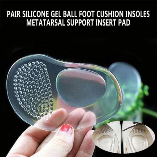 Pair Silicone Gel Ball Foot Cushion Insoles Metatarsal Support Insert Pad Universal Shoes Accessories