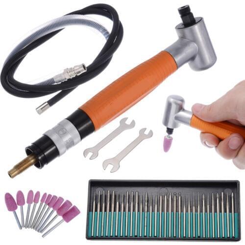 3Mm 90 Degree Angle Air Die Grinder Mini Grinder Pneumatic Polisher Tool Set Abrasive Tool For Metal Polishing