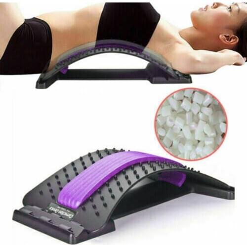 Waist Cushion Lumbar Back Massager Back Stretcher Fitness Relaxation Pain Relief Lumbar Support Spine Posture Corrector