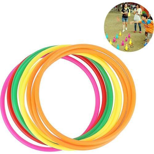 12Pcs Colorful Elastic Toss Rings Throwing Kids Carnival Game Developmental Toy Outdoor party game interactive game toys