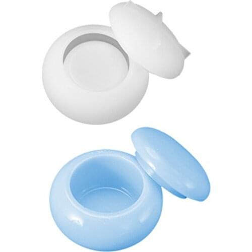 DIY Silicone Mold Crystal Jewelry Container Storage Box Crafts Mirror Round Making Tools Gift Box Silicone Molds For Epoxy Resin