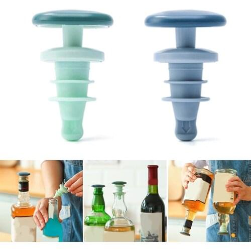 Silicone Reusable Wine Bottle Stopper Silicone Bottle Cork Keep Wine Fresh for Home Party ALI88