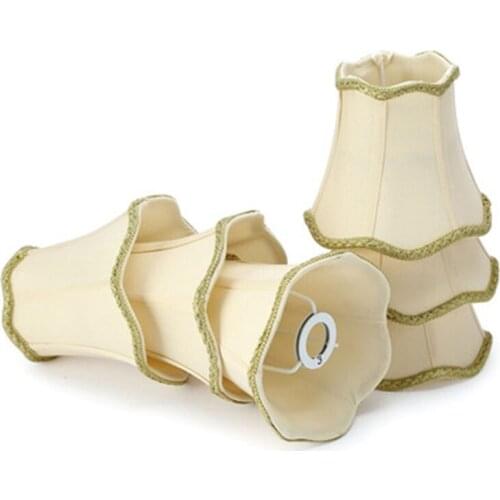 Modern European Style Droplight Wall Lamp Candle Chandelier Lamp Shade 6 Pcs Set (Golden)