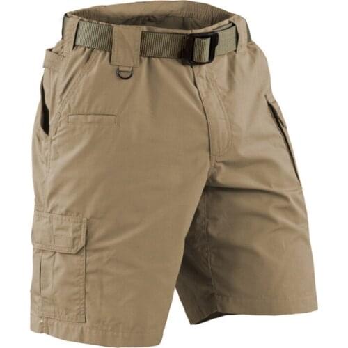 Outdoor tactical summer shorts military fan five-point pants male special forces loose training multi-pocket overalls