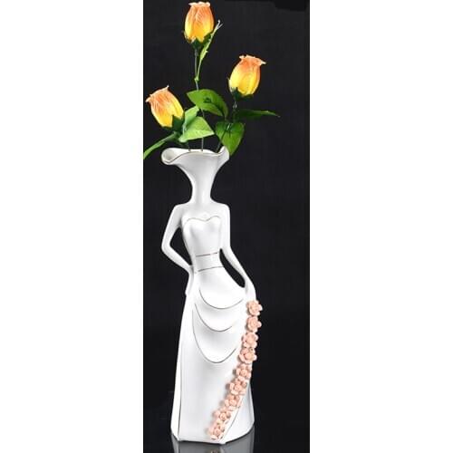 WU CHEN LONG ABSTRACT ART VASE CREATIVE FIGURE DECORATION FASHION MODERN LIVING ROOM HOME DECOR CERAMIC VASE DECORATION A1888