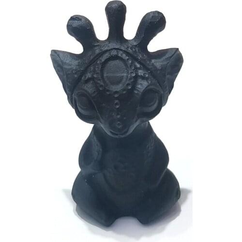 1pcs Natural Obsidian Carving Of Lovely Cartoon Characters Statue Hand-carved Crafts Creative Desk Modern Minimalist Home