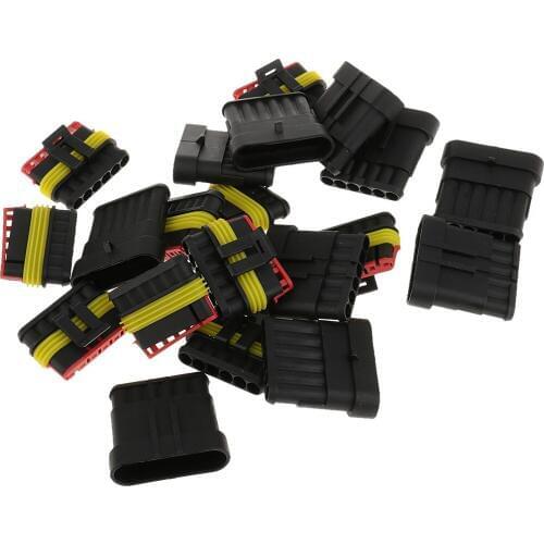 10 Kit 6-Pin Way Sealed Waterproof Electrical Wire Connector Plug Terminal