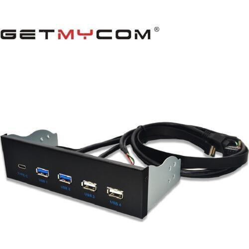 2 Ports USB2.0 + 1 Port TYPE-C with TYPE-E Connector 5.25 Inch USB 3.1 GEN2 Front Panel USB Hub 2 Ports USB 3.0 for Desktop PC