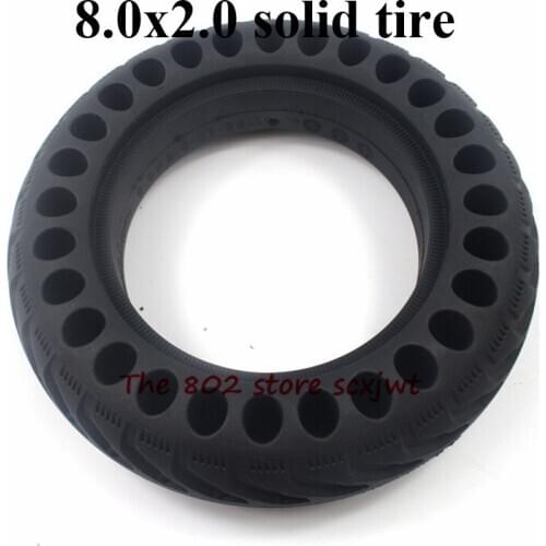 8.0x2.0 Explosion-proof Electric Bike Scooter 8 Inch Motorcycle Solid Wheel Tires Bee Hive Holes