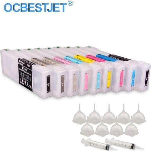 9Colors/Set T8061 T8061-T8069 Empty Refillable Ink Cartridge For Epson SureColor P6080 P7080 P8080 P9080 Printer 700ML/PC