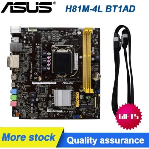 ASUS H81M-4L BT1AD Original Machine Dedicated H81 PC Motherboard 1150 pin DDR3 DC Power Supply Original Desktop Motherboard Set